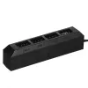 Ventilatora centrmezgls DeepCool FH-04 — 20 kontaktu ATX uz 4× 3 kontaktu Molex, 0,55 m kabelis, melns