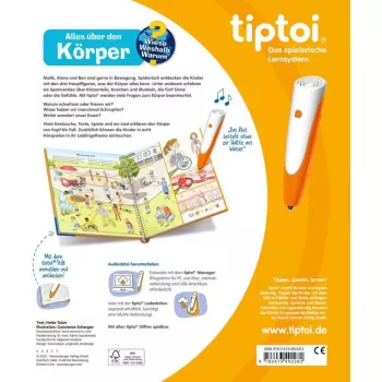 tiptoi Kāpēc? Kā? Priekš kam? Viss par ķermeni, mācību grāmata