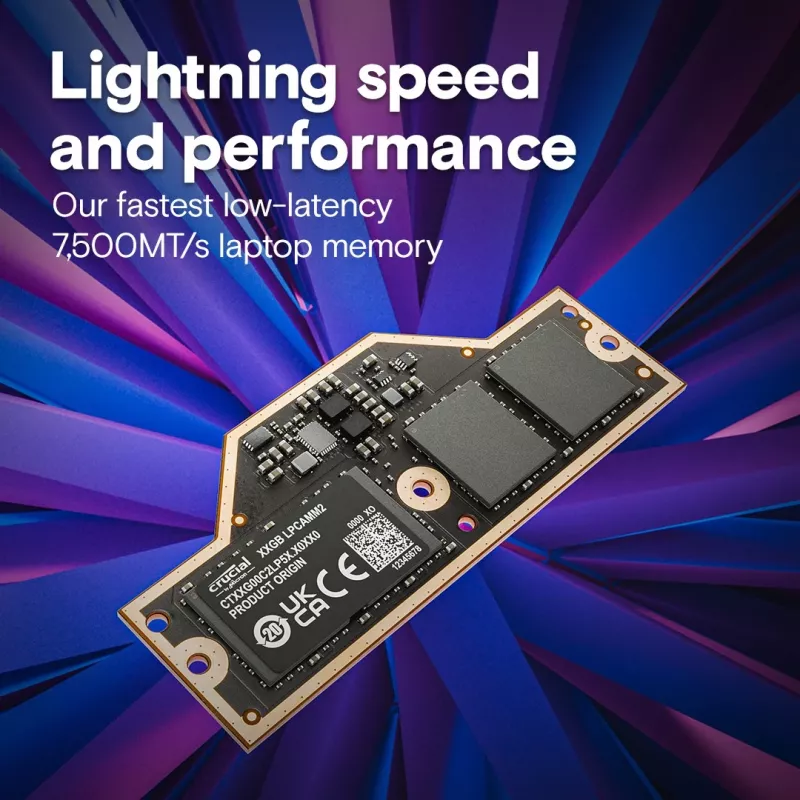 Piezīmjdatora atmiņa DDR5 LPCAMM2 64GB/7500 LPDDR5X
