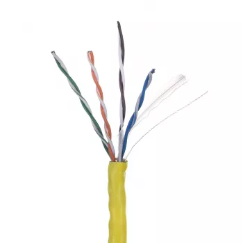 Tīkla kabelis LANBERG LCU6-10CC-0305-Y U/UTP Cat6 305 m Dzeltens, 23 AWG, 250 MHz