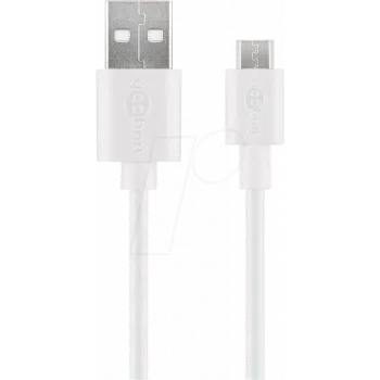 Goobay Micro USB uzlādes un sinhronizācijas kabelis, 2 m - Android ierīcēm (38666)