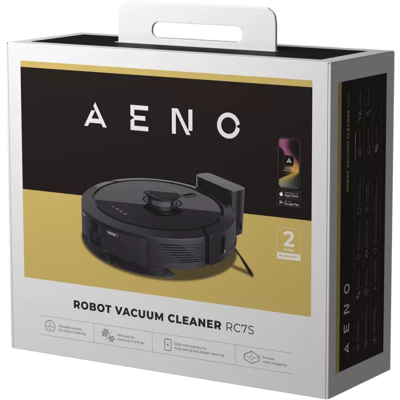 Lāzera robotu putekļsūcējs ar 5200 mAh akumulatoru, 2-in-1 ūdens tvertne un putekļu tvertne, 300 ml putekļu tvertne, 300 ml ūdens tvertne, sūkšanas jauda 4000 Pa