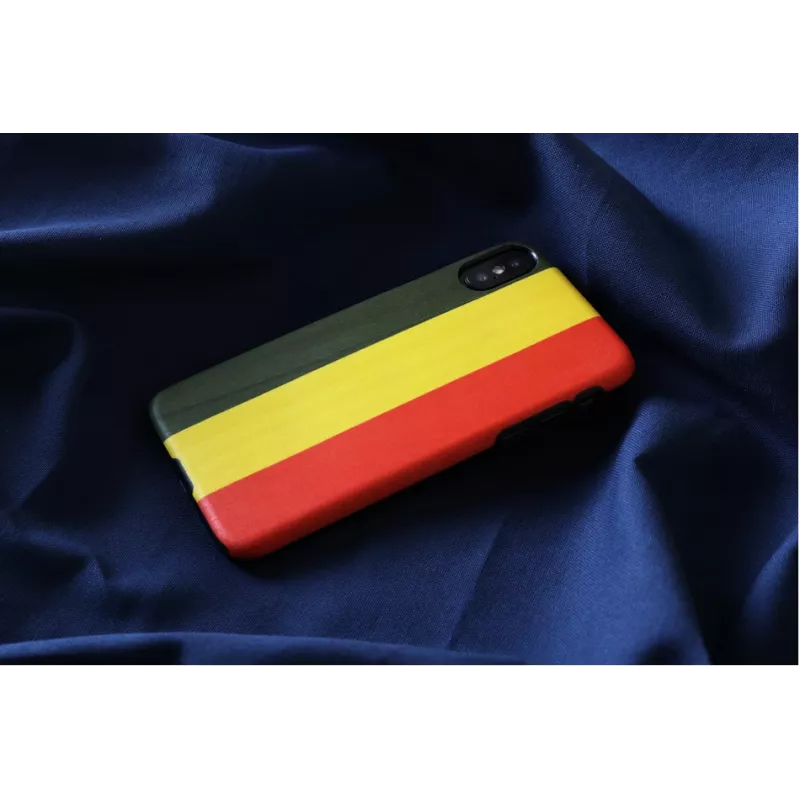 man and wood viedtālruņa maciņš iPhone X/XS — Reggae Melns, aizsargājošs ciets aizmugures vāciņš