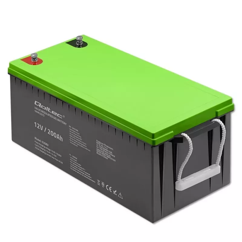 Qoltec akumulatora gēls | 12V | 200Ah | GEL | 59.5kg