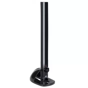 Iekštelpu TV antena MACLEAN MCTV-930 — DVB-T, VHF 87.5–230 MHz, UHF 470–790 MHz, VHF 26 dB / UHF 28 dB, 75 Ω, melna
