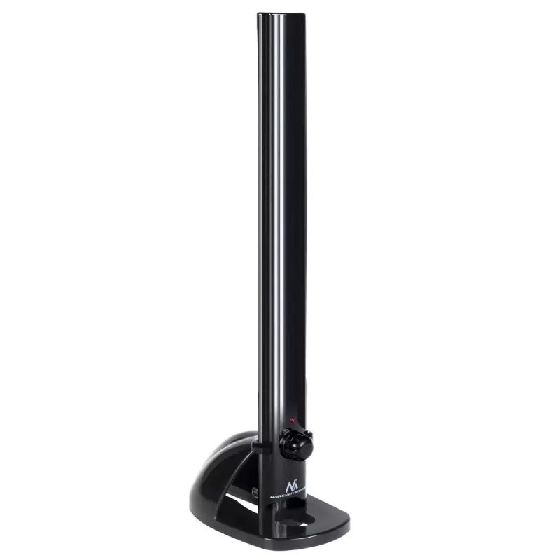 Iekštelpu TV antena MACLEAN MCTV-930 — DVB-T, VHF 87.5–230 MHz, UHF 470–790 MHz, VHF 26 dB / UHF 28 dB, 75 Ω, melna