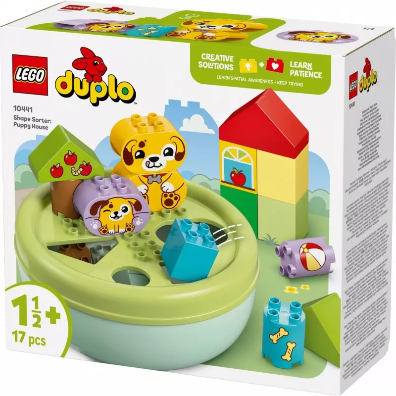 Konstrukciju rotaļlieta LEGO DUPLO Formu šķirotājs Kucēna māja 10441, 17 gabali, vecumam no 1½ līdz 5 gadiem