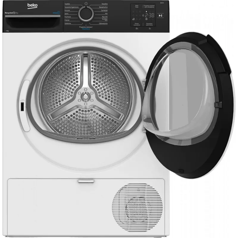 Veļas žāvētājs BEKO BM3T3823WBW slaids modelis