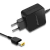 Power adapter QOLTEC 51766 65W AC-to-DC 20V 3.25A for IBM/Lenovo, Melns, 1.75m kabelis