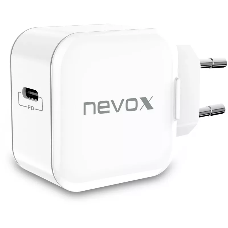 nevox 20W USB-C PD lādētājs balts strāvas adapteris