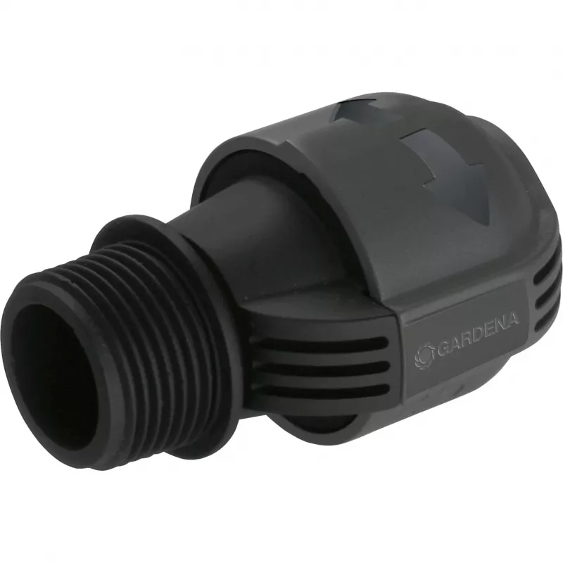 Sprinkleru sistēmas savienotājs 25 mm > 1, melns savienotājs/pelēks