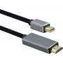 Kabelis helos mini DisplayPort vīrišķais uz HDMI 1.4 vīrišķais, PREMIUM 4K, 2,0 m, TPE apvalks, alumīnija korpuss, zeltīti kontakti