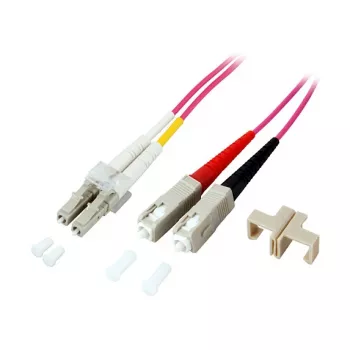 GoodConnections komutācijas kabelis LWL Duplex OM4 (Multimode, 50/125) LC/SC, LSZH, maināma polaritāte, 1 m,