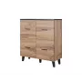 Cama sideboard LOTTA 110 4D wotan oak + mat Melns