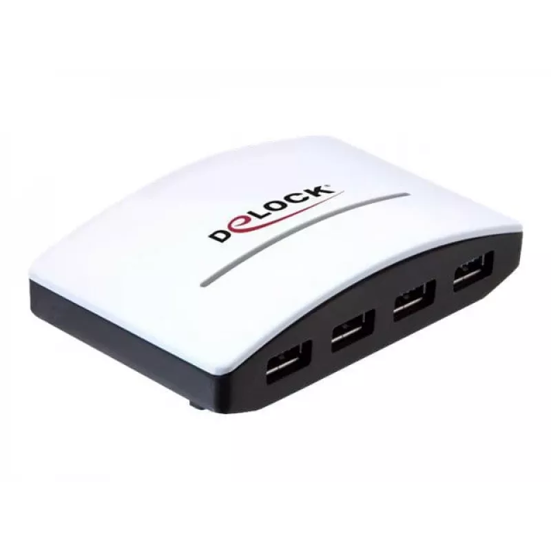 USB centrmezgls DeLOCK 4 Porti 5000 Mbit/s Melns Balts