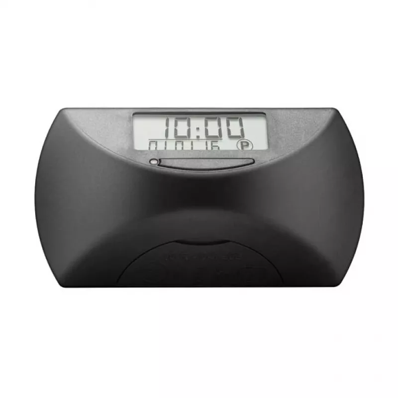 Elektroniskais stāvvietas pulkstenis Needit Park Mini — melns, ABS un stikls, CR-2450 3V, 82×25×45 mm