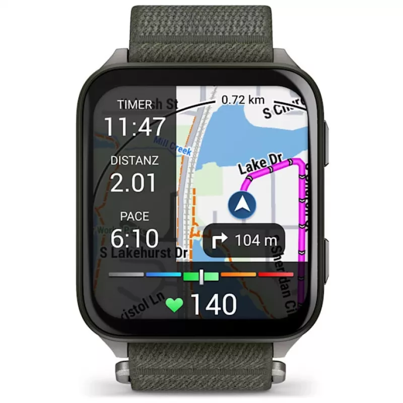 Garmin Venu X1 5.08 cm (2) AMOLED digitālais 448 x 486 pikseļu skārienekrāns Pelēks Wi-Fi GPS (satelīts)