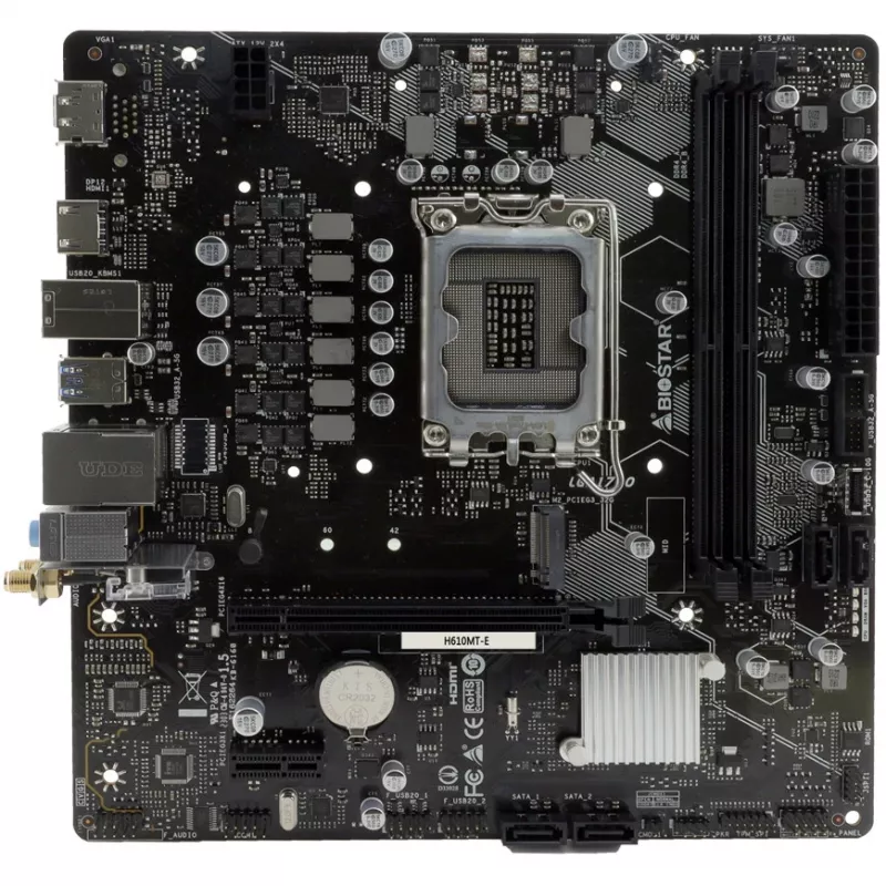 Biostar H610MTE DDR4 LGA1700 Micro-ATX mātesplate