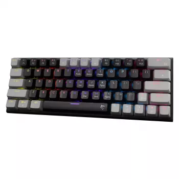 Mehāniskā spēļu tastatūra White Shark Wakizashi WAKIZASHI-2 ar US sarkanajiem slēdžiem, melni pelēka