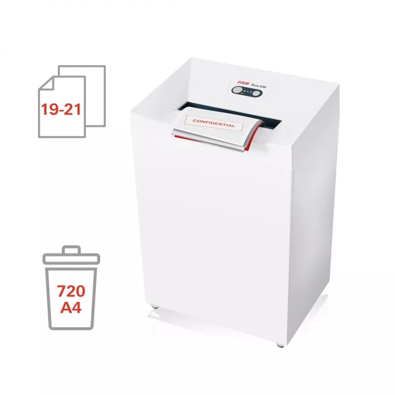 HSM Pure 530 smalcinātājs, 80 l, 3,9 mm