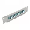 Fiber Optic Patch Panel DeLOCK 10 inch 12 Port LC Duplex Aqua 1U pelēka