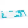 Ducky Keycap Set, PBT, ISO (DE) - balts/zils