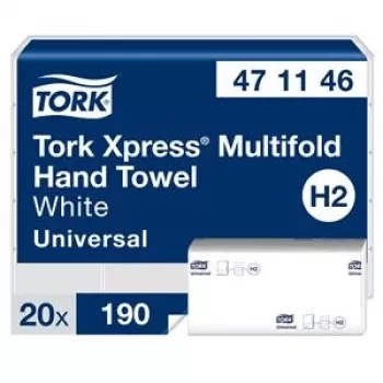 Lapiņu dvieļu papīrs Tork Xpress Multifold Universal H2 2 kārtas, 23,4 x 21,3 cm (20 gab.)