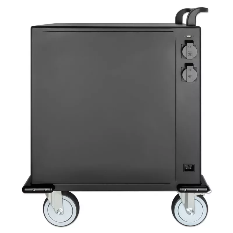 Manhattan uzlādes ratiņi 32 nodalījumiem, iPad līdz 13 collām, MacBook Air līdz 13 collām un Chromebook līdz 14 collām, izmantojot USB-C, arī citiem planšetdatoriem/viedtālruņiem (ar ierīces USB-C kabeli), nodalījumi 330x22x235 mm, ierīču uzlādes kabeļi n
