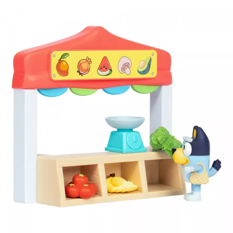 Rotaļfigūru komplekts TMTOYS Mini Bluey Grocery store BLU17555 – mini varoņu komplekts rotaļām