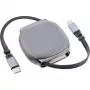 USB-C kabelis InLine 35850, 100 W jaudas piegāde, 0,80 m, melns/pelēks