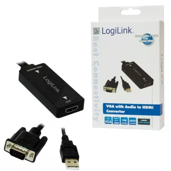 Video kabeļa adapteris LogiLink CV0060 melns