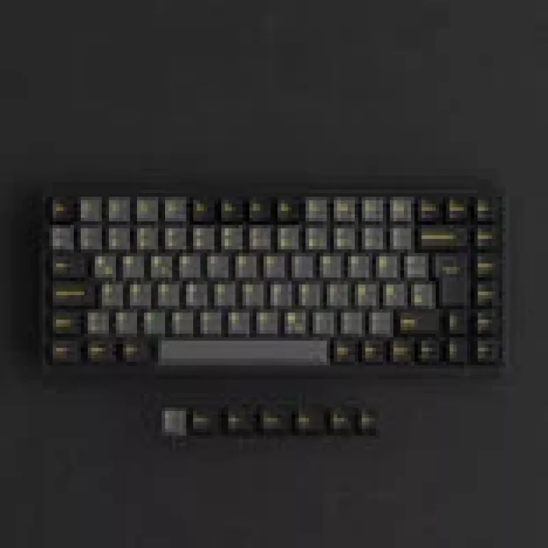 Mehaniskā spēļu tastatūra AKKO Melns & Gold 3084B Plus, 84 taustiņi, Akko V3 Cream dzeltena slēdži, RGB apgaismojums