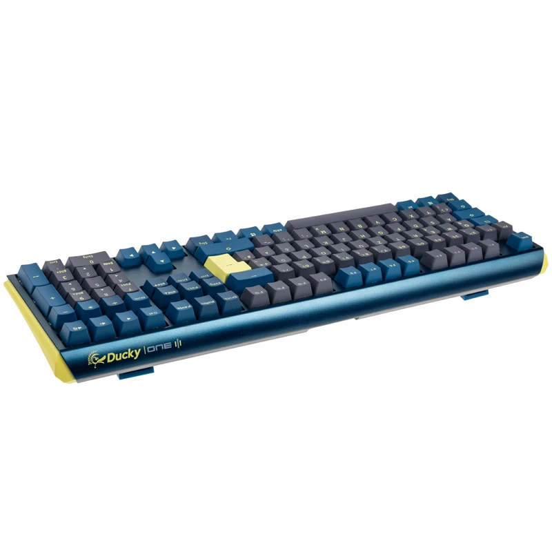 Ducky One 3 Daybreak RGB tastatūra spēlēm, USB, mehāniskā, melna, zila, zaļa