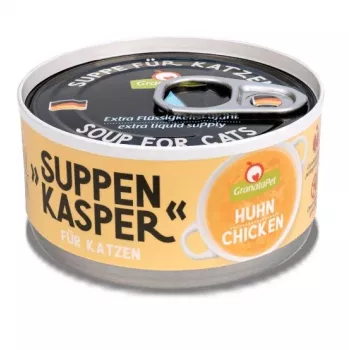 Kaķu gardumi Fox4Pets GRANATAPET Suppenkasper ar vistu 70 g — vistas garšas mīksti gaļīgi gardumi, bez graudiem, bez lipekļa