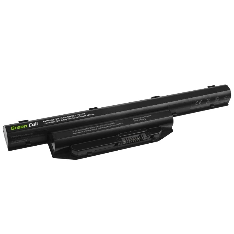 Baterija zaļa Cell FS31 Fujitsu LifeBook — LiPo 4400 mAh, 11.1 V, melna, 1 gab.