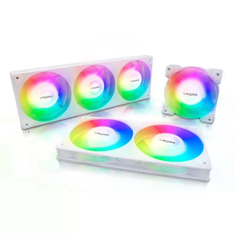 AKASA VEGAS A12 120mm ARGB korpusa ventilators - balts