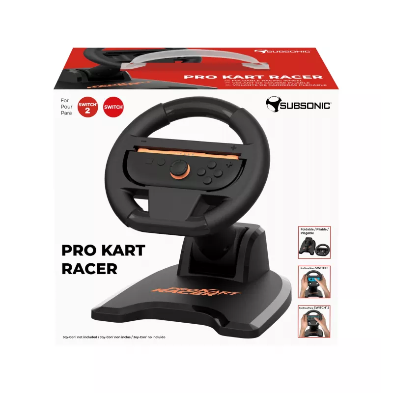 Stūres rats SUBSONIC SA5727-1 priekš Nintendo Switch — regulējama jutība, Kart Racer dizains