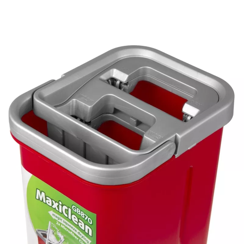 GB870 MaxiClean plakanā mopa komplekts ar 2-in-1 tīrīšanas spaini 5.7L mopa komplekts grīdas mopa tīrīšanas sistēma tīrītājs 360° rotējoša mopa galva