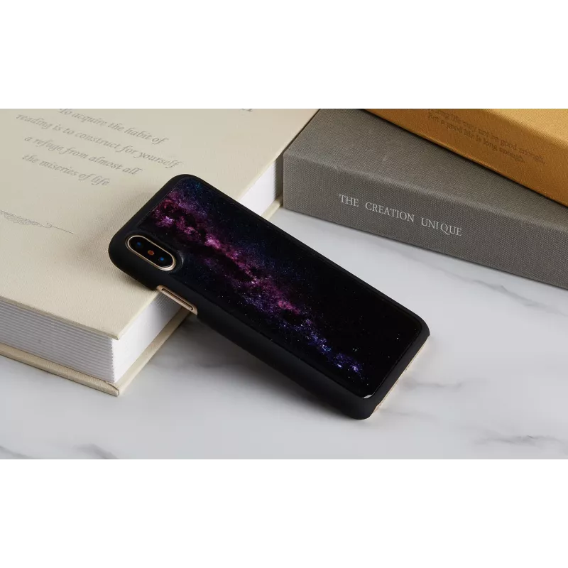 Viedtālruņa maciņš iKins iPhone XS / iPhone XS Max — piena ceļa melns