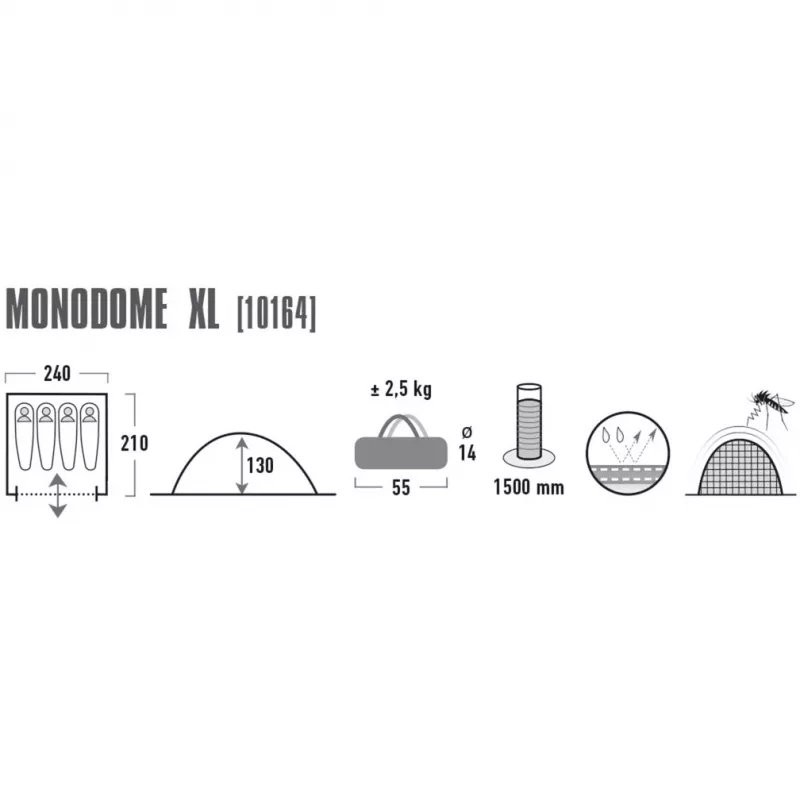 High Peak Monodome XL zils kupolveida/iglu telts 10164