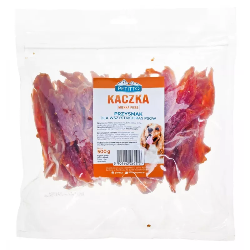 PETITTO Mīksta pīles krūtiņa - suņu gardums - 500 g