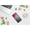Aizsargājošs viedtālruņa maciņš iKins iPhone XS Max — ūdensziedu dizains, melns