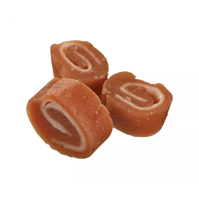 Suņu apmācības kārumi PETITTO Sushi trusis ar zivīm 500 g, olbaltumvielas 28%, tauki 7%, mitrums 23%
