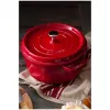 Viena katla Staub Cocotte 24 cm Ķiršu krāsa