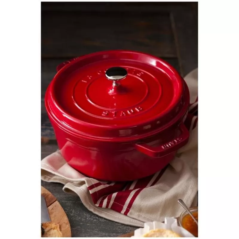Viena katla Staub Cocotte 24 cm Ķiršu krāsa