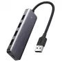 Ugreen Hub 4-in-1 USB-C adapteris uz 4× USB 3.0 + USB-C pelēks