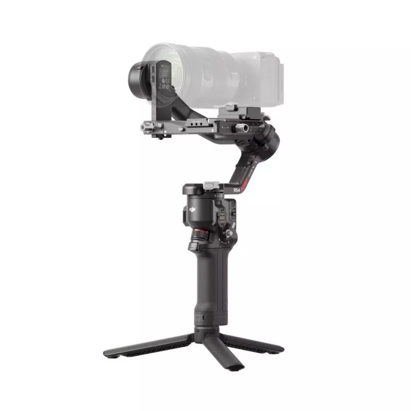 Rokas kameras stabilizators DJI RS4, alumīnija korpuss, 12 stundu baterija, 1,066 kg, melns