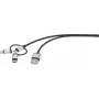 Renkforce USB kabelis USB 2.0 USB-A spraudnis, USB-C™ spraudnis, USB-Micro-B spraudnis, Apple Lightning spraudnis 1,00 m tumši pelēks, pīts apvalks (RF-3335108)