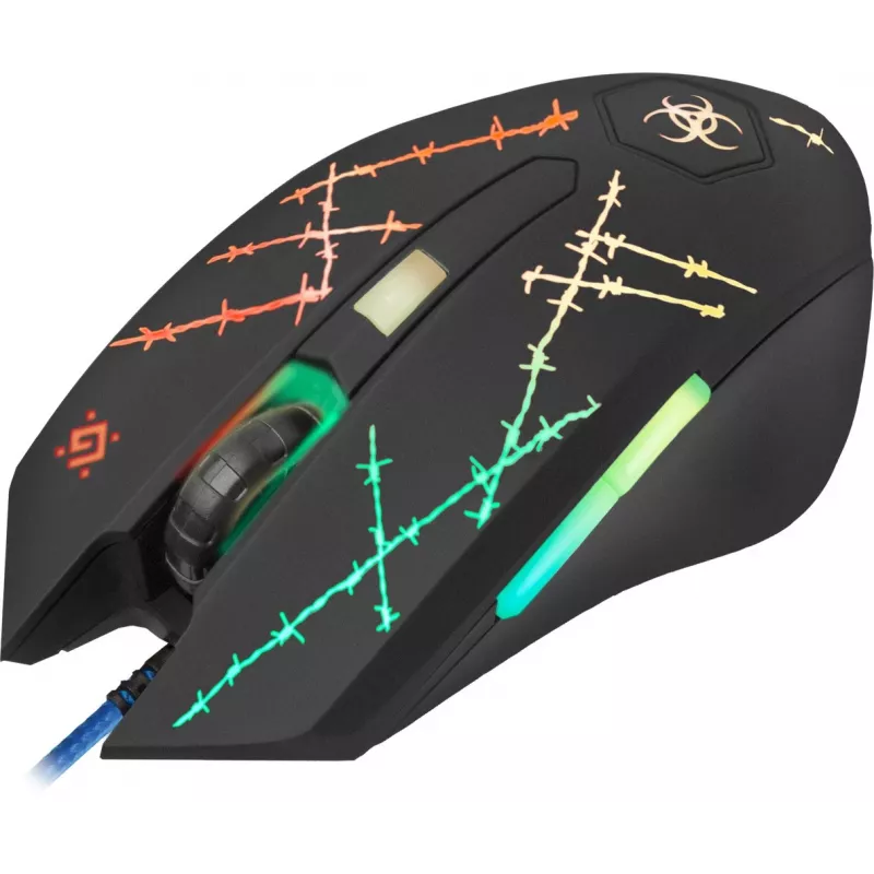 Defender Forced GM-020L pele Gaming Ambidextrous USB Type-A Optical 3200 DPI