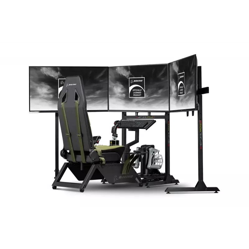 Next Level Racing Flight Simulator Boeing Military 396055 — īpašs lidojuma simulācijas sēdeklis, saderīgs ar jūgiem un pedāļiem